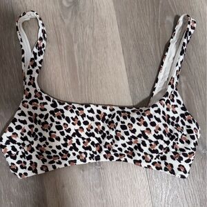 Leopard Print Arie Scoop Neck Swim Suit